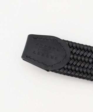 JOSEPH ABBOUD 【キングサイズ・イタリア素材・ストレッチ・日本製】 ストレッチレザー ベルト　30㎜ ブラック系