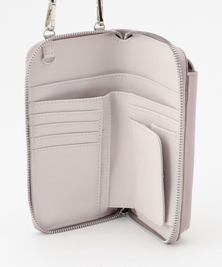 LA BAGAGERIE 【MONICA】バイカラー スマホショルダー ピンク