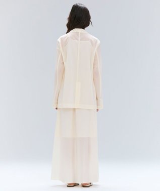 BEIGE， 【洗える/セットアップ対応】SPIGA / ギャザーロングフレアスカート Ecru