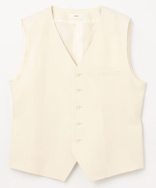 NAVE 【Nave・セットアップ可】ウールポリエステルツイルベスト アイボリー系