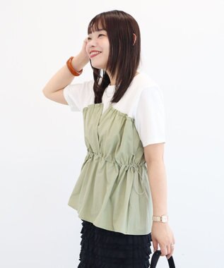 Green Parks ビスチェドッキングカットプルオーバー Khaki