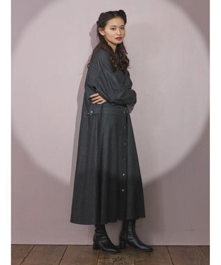 Green Parks ■ＥＳＣＡＲ　デニムジャケットワンピース Black