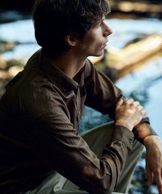 JOSEPH ABBOUD 【サスティナブル素材】小紋プリント シャツ ダークブラウン系5