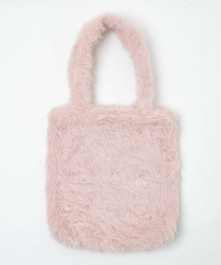 WEGO ラメファートート ライトピンク