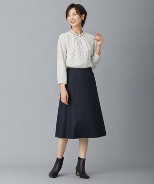 J.PRESS LADIES アクアレジェンドウールジャージー スカート ネイビー系