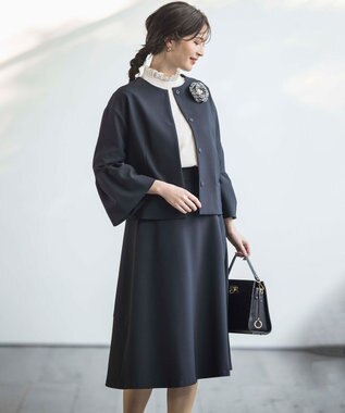 組曲 S 【KUMIKYOKU NAVY】コンフォータブルドレープ ジャケット ネイビー系