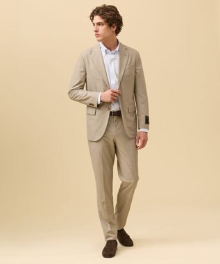 J.PRESS MEN 夏に嬉しい6つの高機能【セットアップ対応】【J.PRESS-POOL WOOL】ジャージーセットアップ スラックス ベージュ系