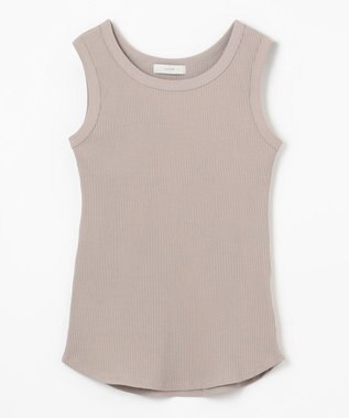 ANY L リブタンクトップ グレージュ