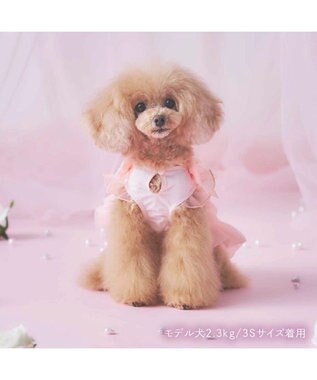 PET PARADISE cherircouture  接触冷感リボンワンピース《ピンク》 小型犬 ピンク