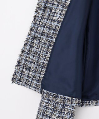 J.PRESS LADIES L ファニーツイード ジャケット ネイビー系