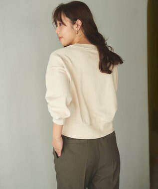 Feroux 【洗える】ロゴ刺繍裏毛 プルオーバー ベージュ系