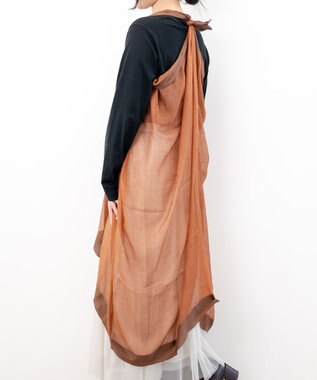 muto frame シルクカシミヤストール frame brown