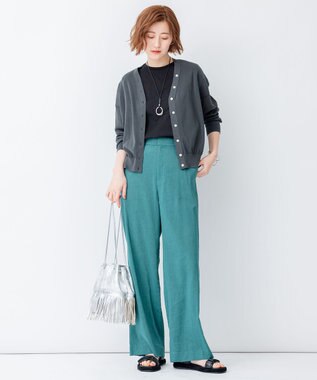 23区 S 【洗える】ポイントロゴ Tシャツ ブラック系