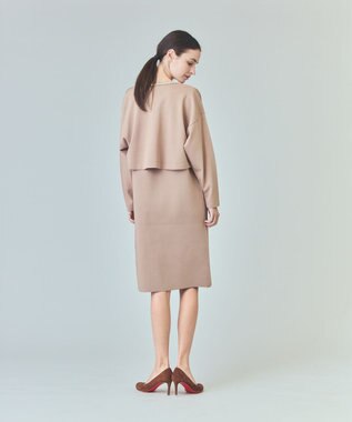 GRACE CONTINENTAL パールショートカーディガン キャメル