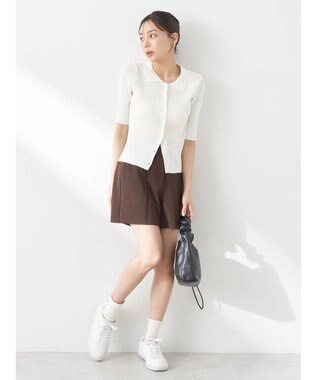 earth music&ecology カットツイルショートパンツ Brown