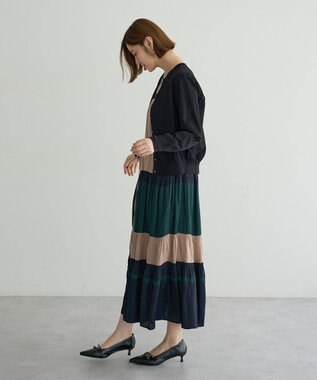 YECCA VECCA 【UVカット】クルーネックカーディガン Black