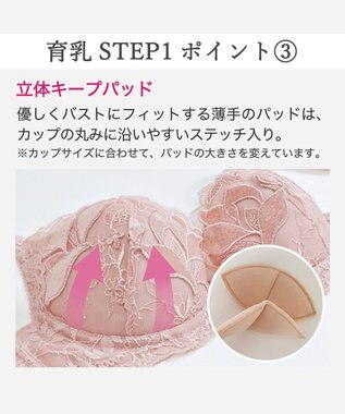 BRADELIS New York 【BRADELIS New York / 育乳補整ブラ・STEP1 集める】ウェンディステップ1ブラ25A1  補正 ブラジャー ピンク