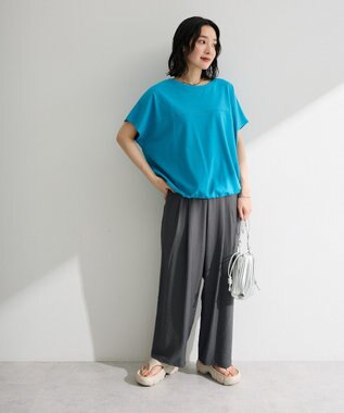 Green Parks 超冷感ドロストフレンチプルオーバー Blue