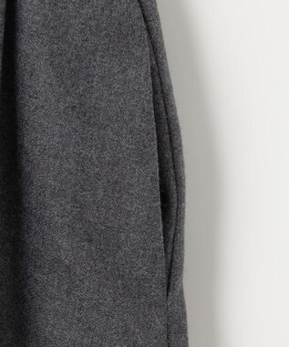 組曲 ウールジョーゼット スリットネックワンピース グレー系