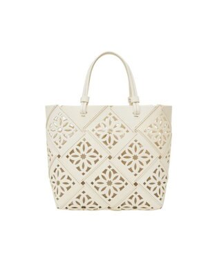 genten サスカットバスケット手提げバッグ＜M＞ シロ