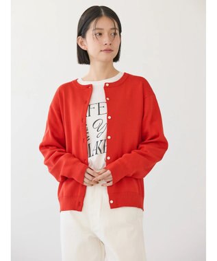 AMERICAN HOLIC エコカルットクルーネックカーディガン Red