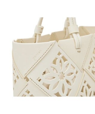 genten サスカットバスケット手提げバッグ＜M＞ シロ