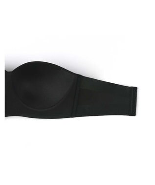 une nana cool ストラップレス 1/2カップ ノンワイヤーブラジャー ブラック