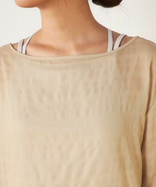 OP／FILA 【Ocean Pacific】シアートップス付き4点セット水着 ベージュ