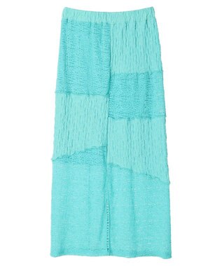 Green Parks パッチワーク風メロースカート Black