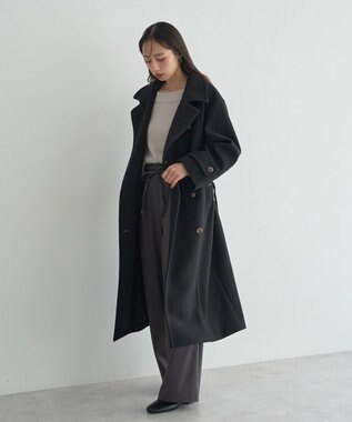 earth music&ecology 3WAYカラーロングコート Black