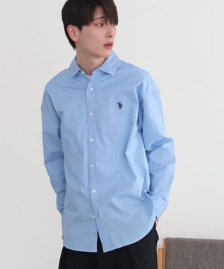 WEGO 別注USPOLOシャツ ブルー