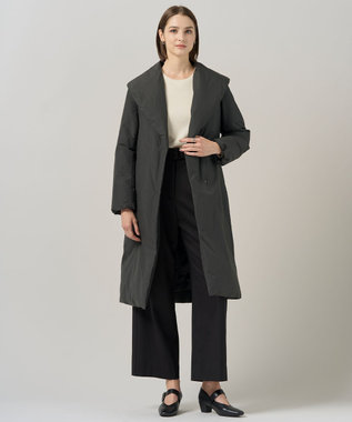 ICB L 【裏起毛】 ウォームサテン ワイドストレートパンツ ブラック系