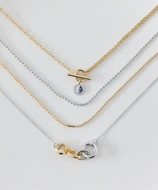 Phoebe 【金属アレルギー対応】ミニマルチェーンロングコインネックレス　ゴールド　ニッケルフリー ゴールド