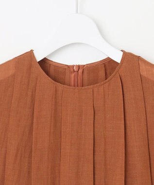 自由区 L 【カタログ掲載・接触冷感・洗える】ラミーローン ワンピース コッパー