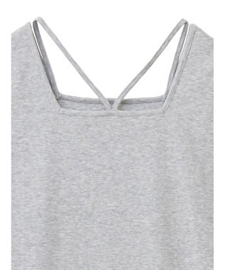 Green Parks マルチストラップテレコタンク Gray Mixture