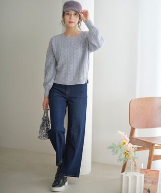 ANY SIS フラッフィー キャップ グレー