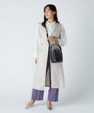 LA BAGAGERIE 【veganview】v piece mesh bucket bag ブラック