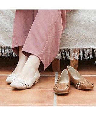 Riz raffinee <Riz raffinee>グルカフラットパンプス ライトベージュ