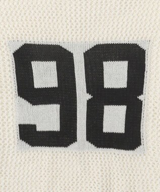 WEGO ナンバリングメッシュショートニット ブラック