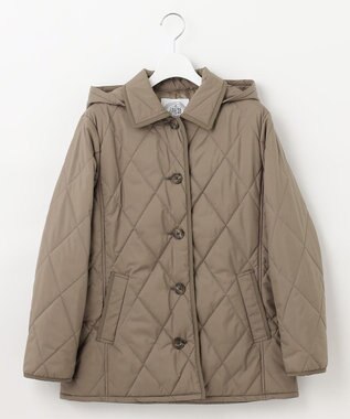 J.PRESS LADIES L 【抗菌防臭】コンパクトタフタプレミアム撥水 ショート アウター ブラウン系