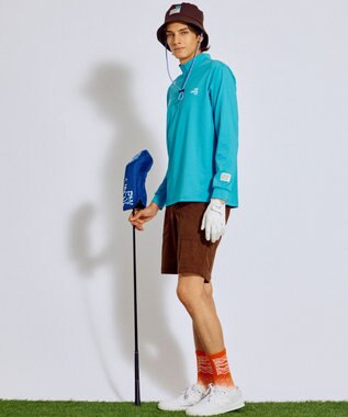 PW CIRCULUS 【MEN】グラデーションソックス ゴルフ オレンジ系