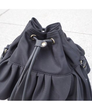 LA BAGAGERIE 【インスタグラマー chiyoさん×LA BAGAGERIE】フリルバケットバッグ ブラック