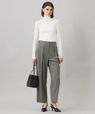 ICB 【洗える】 パウダリーチュール ハイネックトップス オフホワイト系