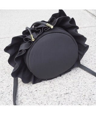 LA BAGAGERIE 【インスタグラマー chiyoさん×LA BAGAGERIE】フリルバケットバッグ ブラック