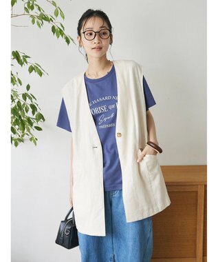 CRAFT STANDARD BOUTIQUE 【キナリノ別注】リネンレーヨンジレベスト Ivory