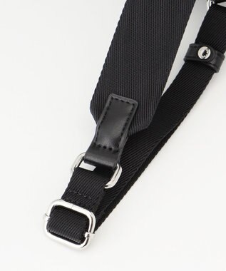 Y'SACCS ナイロン×リサイクルレザー　コンビマルチリュック ブラック