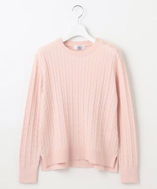 J.PRESS LADIES L 【洗える】WOOL BLEND AIR クルーネック ニット ピンク系