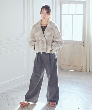 earth music&ecology シャギーショートコート Check