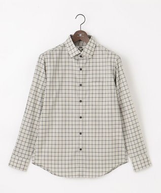 【綿100％】ファインカウントシャンブレーチェックシャツ