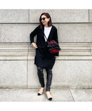 LA BAGAGERIE 【インスタグラマー chiyoさん×LA BAGAGERIE】フリルバケットバッグ レッド